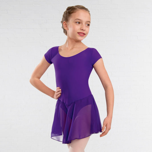 1st Position Milly Voilet Skirted Cap Sleeve Leotard